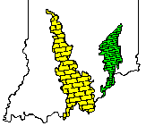 Karst regions of Indiana