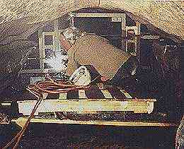 Welding a cave gate